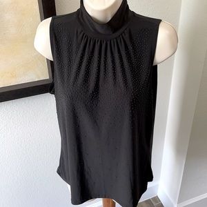 CLASSY HIGH NECK BLACK TANK BY BLEEKER AND MCDOUGAL.. SZ L Really stunning on